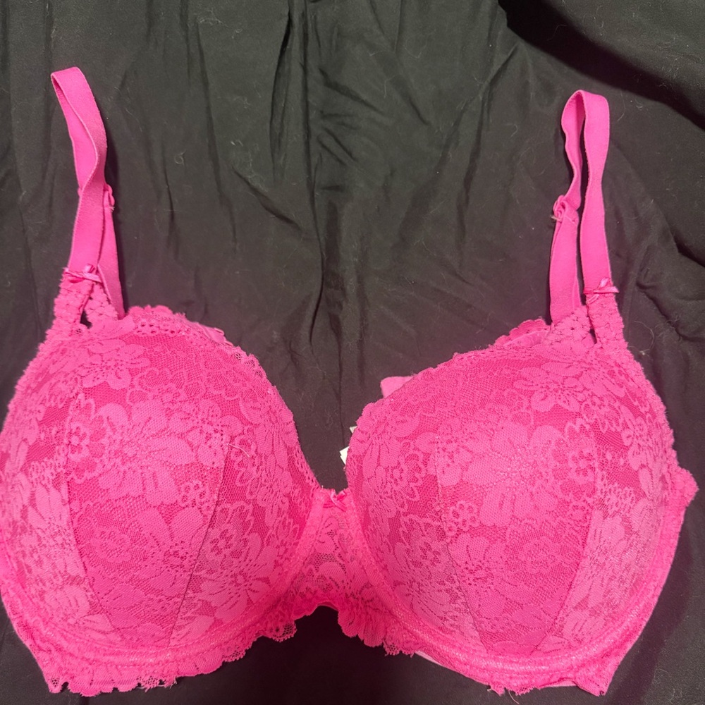 Victoria's Secret Hot Pink Lace Bra